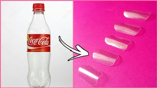 How to Make Fake Nails From Plastic Bottle | Homemade Artificial Nails ❤