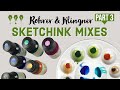 Mixing Rohrer & Klingner sketchINK Waterproof Sketching Inks ❀ Color Mixes Swatching