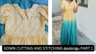 trending gown/frock /dress cutting and stitching part 1#beautifulgown #cuttingtutorial