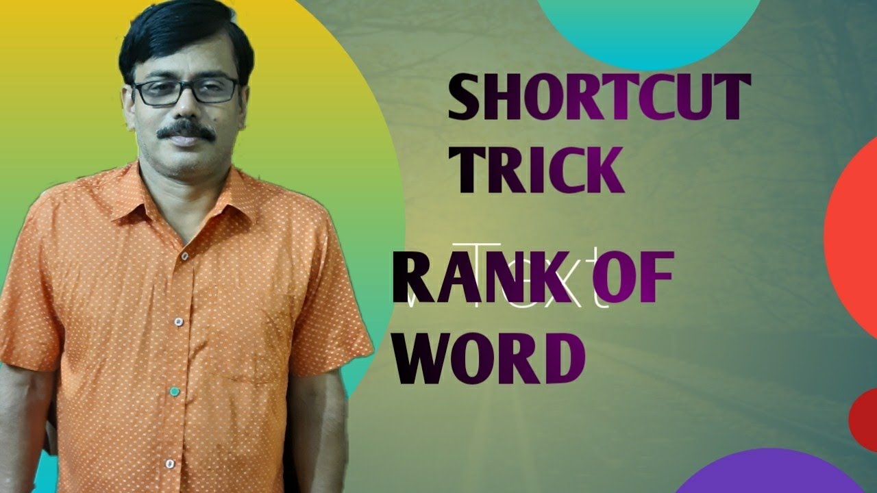 TO FIND RANK OF WORD BY SHORTCUT TRICK AND GENERAL METHOD(FOR JEE MAIN ...