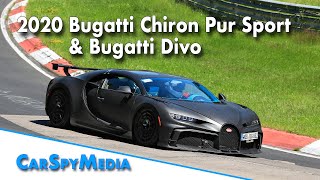 2020 Bugatti Chiron Pur Sport \u0026 Bugatti Divo testing at the Nürburgring