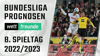 Bundesliga Tipps 8. Spieltag 22/23 ⚽ Vorschau & Prognose