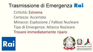 Simulazione interruzione trasmissioni Rai causa bombardamento/attacco nucleare