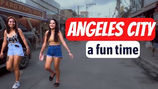 What do you do for fun in Angeles City? | Street Walking ASMR tour[HD] 🇵🇭 Real Life Philippines