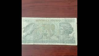 500 lire rare italian circulation currency printed in 1966