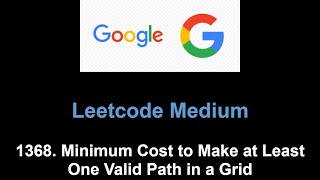 Leetcode 1368. Minimum Cost to Make at Least One Valid Path in a Gridt (01 BFS)