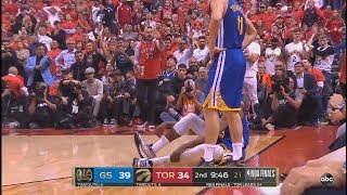 Toronto Raptors fans cheer after Kevin Durant injures his Achilles in game 5 of the NBA Finals.