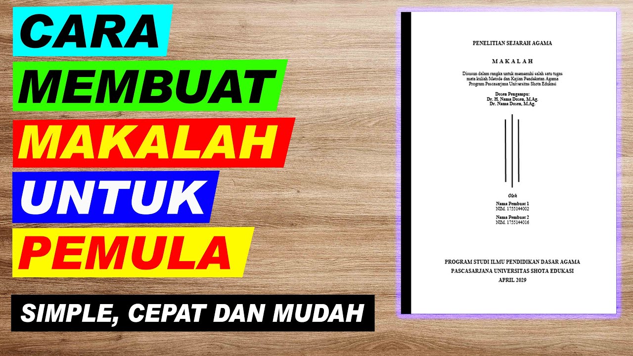 Cara Membuat Makalah Untuk Pemula (Simple Dan Mudah) - YouTube