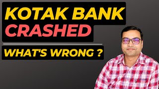Kotak Bank Share Crashed | Kotak Bank Share Latest News