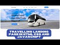 How to make a travelling landing page in HTML CSS and Javascript | Source code