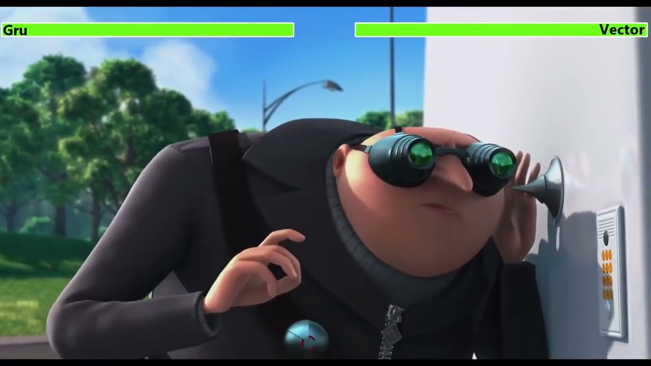 Gru Vs Vector Second Fight With Healthbars Youtube