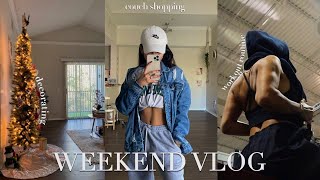 VLOGMAS: Christmas decorating, my BACK workout, couch shopping + my sunday reset Tiktok