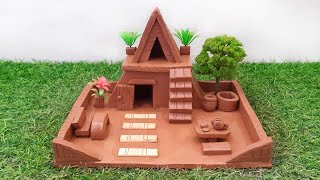 Miniature Clay House DIY || Building a Survival Village House || Creative Clay Ideas