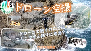 ドローン空撮　宮崎県門川町枇榔島　てらこやさん釣りに専念する編