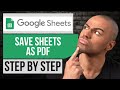 How to Save Google Sheets as PDF — Step by Step Google Sheets Tutorial
