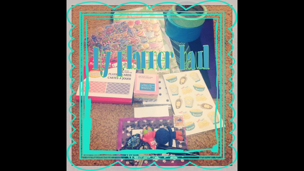 My Planner Haul Youtube