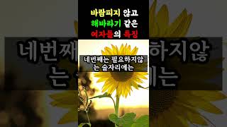 바람피우지 않고 해바라기같은 여자들의 특징 | 바람피지않는 여자들의 특징 | 인생조언ㅣ노후준비ㅣ노후대비ㅣ은퇴 |  행복한 노후를 준비하는 방법 | 행복한노후 | 노후| 노년