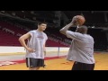Hakeem Olajuwon Teaches NBA Superstars Post Moves! LeBron, Yao, Kobe, and More!