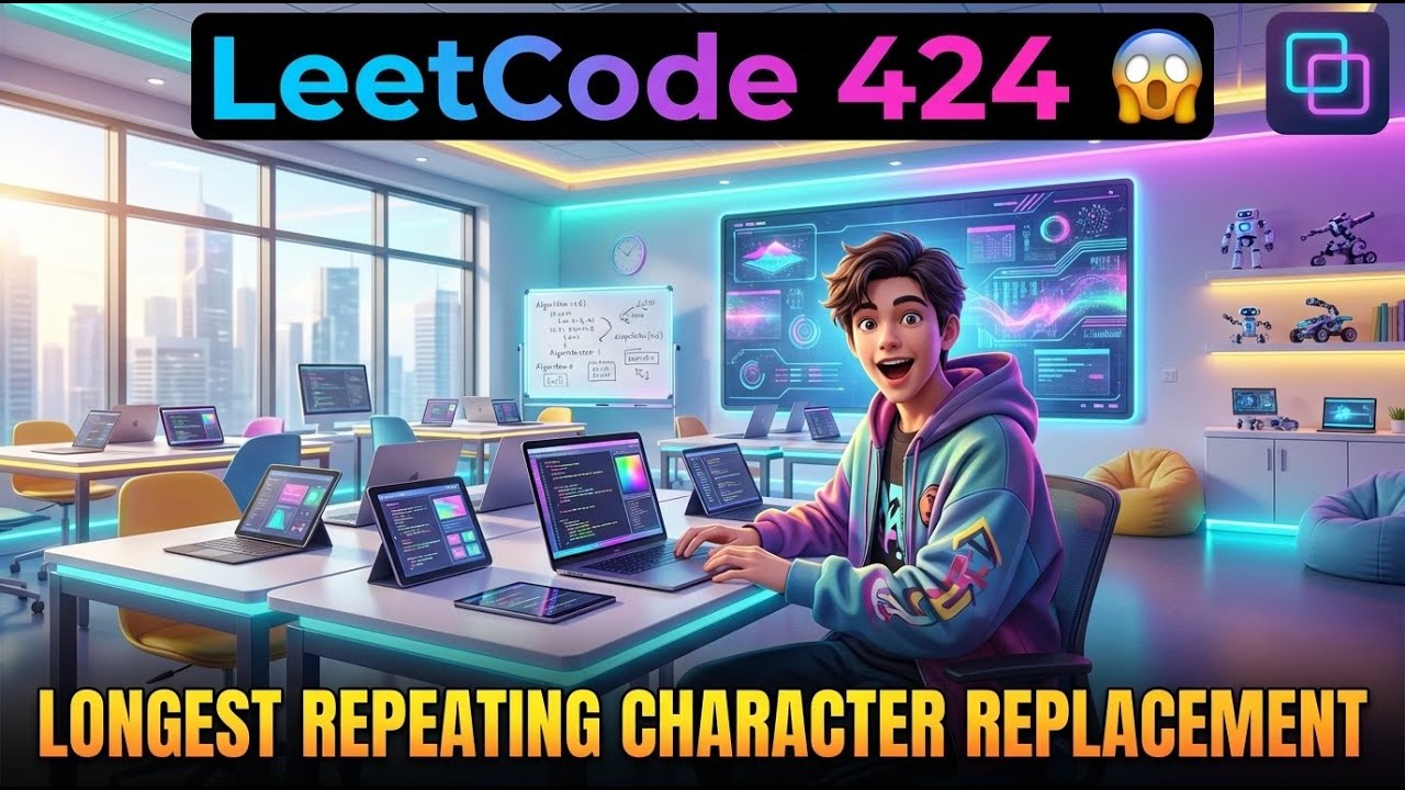 Leetcode Problem 424 Longest Repeating Character Replacement Youtube