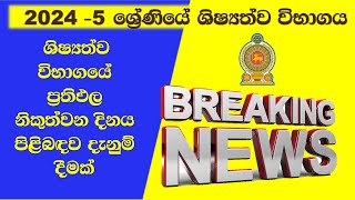 2024 Scholarship Exam -ශිෂ්‍යත්ව විභාගයේ ප්‍රතිඵල නිකුත්වන දිනය පිළිබඳව ඉඟියක්