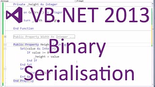 VB.NET 2013 - Binary Serialisation