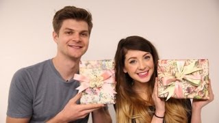 GIFT WRAPPING: CHALLENGE JIM \u0026 ZOELLA