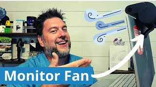 TORRAS Monitor Clip on Fan.  Fan for your computer screen. Monitor Fan Bar 🖥 🌬 [319]