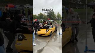 He DESTROYED his car just to win car limbo #carlimbo #carshow #miata