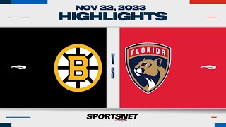 NHL Highlights | Bruins vs. Panthers - November 22, 2023