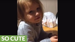 Little girl extremely disappointed with baby gender reveal