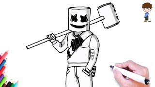 comment dessiner marshmello fortnite facilement dessin facile a faire dessin de fortnite - image dessin fortnite facile