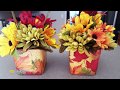 DOLLAR TREE DIY | FALL HOME DECOR | MOD PODGE UPCYCLING