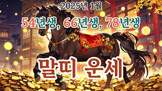 [말띠운세] 2025년 1월ㅣ54년생 66년생 78년생ㅣ사주ㅣ운세 ㅣ로또ㅣ재물운ㅣ금전운ㅣ노후 ㅣ#말띠#운세#사주#재물운