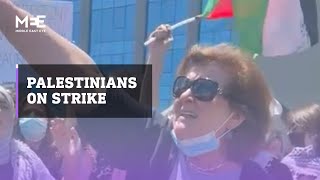 Palestinians on strike