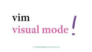 vim - visual mode