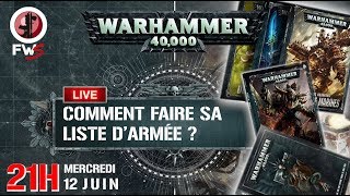 Warhammer 40.000 : Comment faire une liste d'armée ?