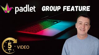 How does the group feature work in Padlet