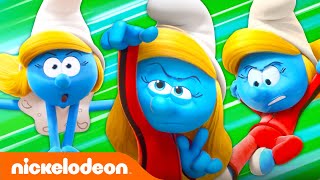 Top 9 Action Moments from The Smurfs (So Far!) 💥 | Nickelodeon Cartoon Universe