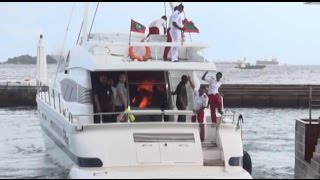 VIDEO: Explosion and fire on Maldives Presidential Speedboat