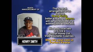 Henry Smith ~ Short Obituary