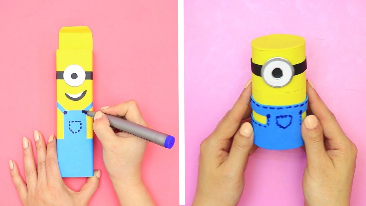 DIY CUTE AND EASY MINIONS CRAFT IDEAS | Easy & Cute MINIONS CRAFTS AND ...