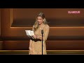 Gigi Hadid Gives Emotional Speech Receiving Her WOTY Award from Serena Williams  Glamour WOTY 2017