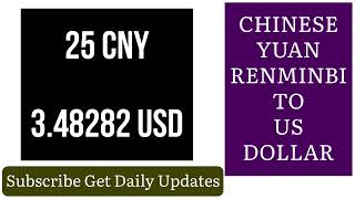 CHINESE YUAN RENMINBI TO US DOLLAR EXCHANGE RATES TODAY 22 AUGUST 2025 🇨🇳🇺🇸