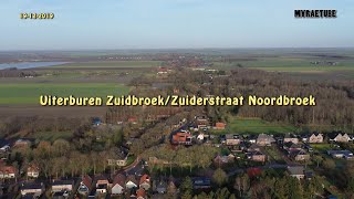 Vogelvlucht Uiterburen Zuidbroek en Zuiderstraat Noordbroek