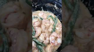 Shrimp with coconut milk🥥🥥and beans