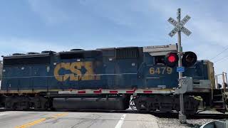 CSX 6479 Leads Solo on Local North | US 224 Railroad Crossing, Alvada, OH