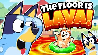 BLUEY - The Floor Is Lava 🌋 - Freeze Dance - Brain Break Party - Jump Battle - Danny Go Noodle!