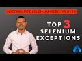 Selenium exception handling Java | Top 3 exceptions