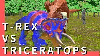 Dinosaur battle | Tyrannosaurus VS Triceratops 2