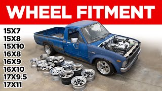 Wheel Fitment Test on Lowered 1980 Toyota Pickup